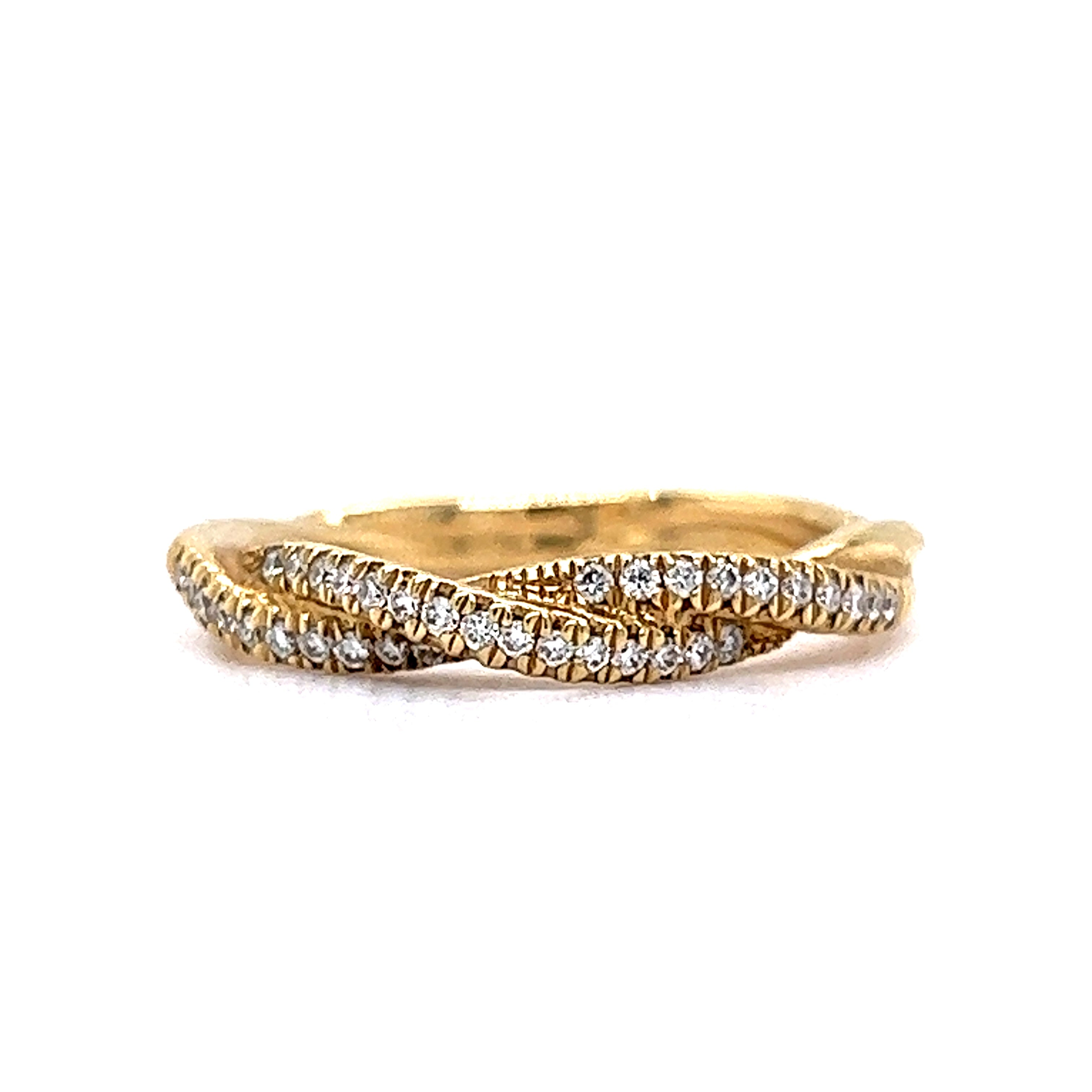 Buy quality 14K Rose Gold Diamond Larme Twist Ring in Pune